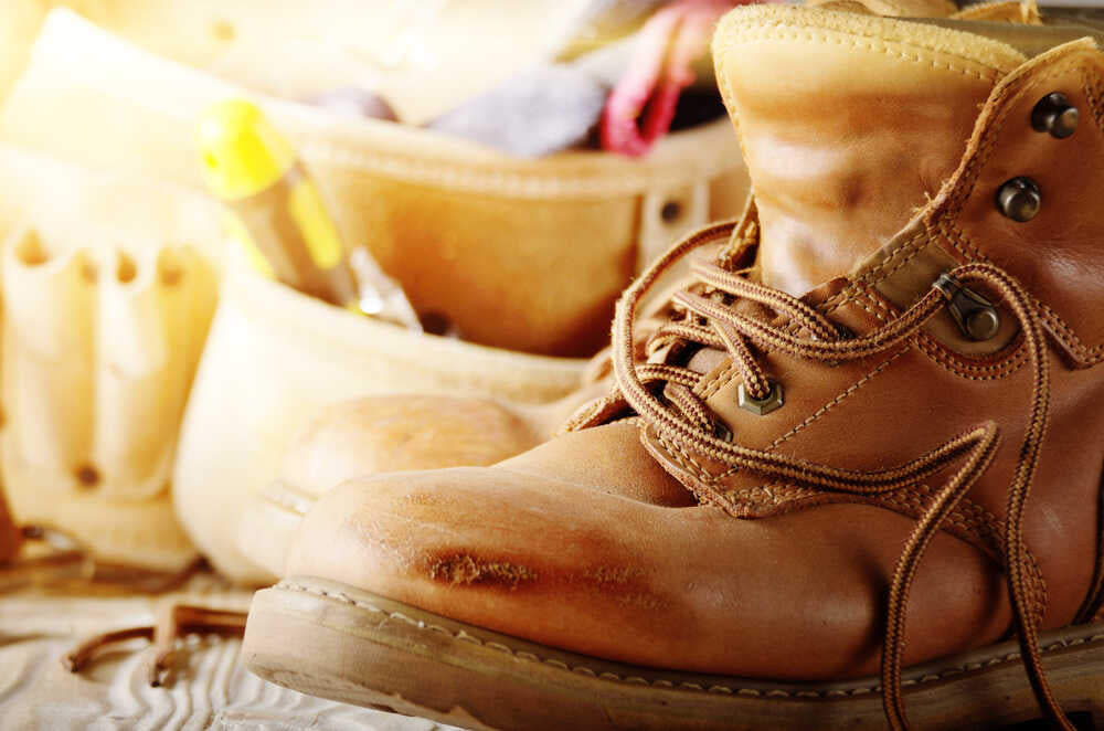 Old fashioned work boots online