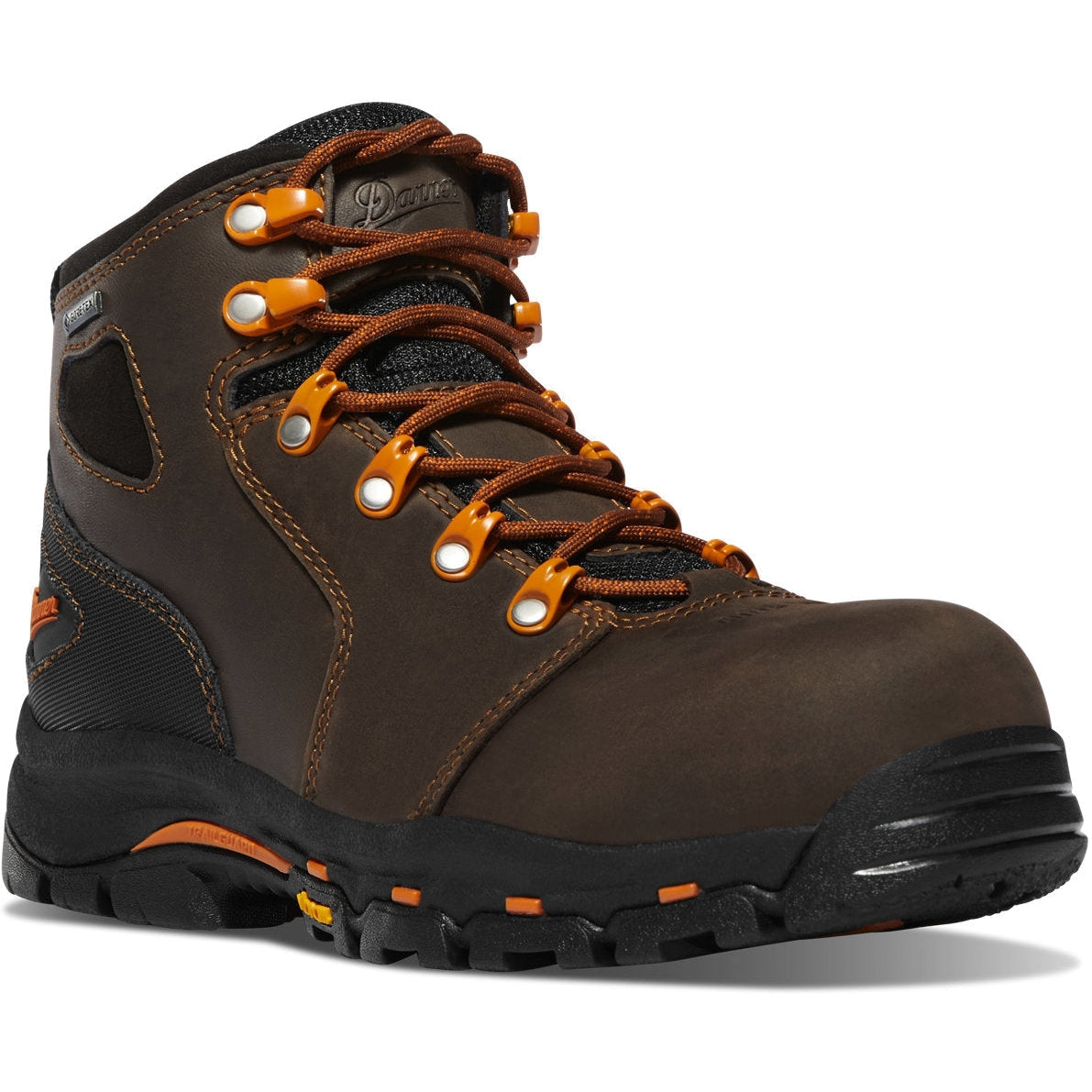 Danner Women s Vicious 4 Plain Toe WP Slip Resist Work Boot Brown 1