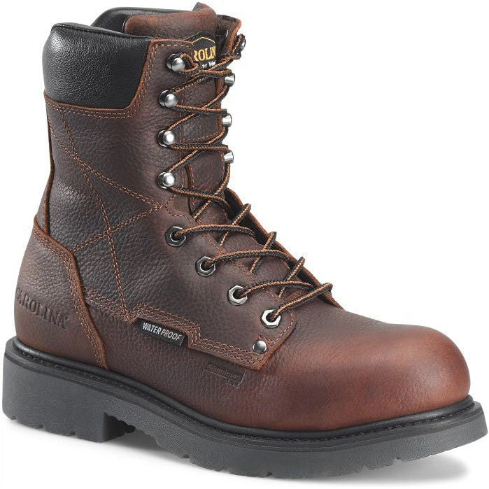 Carolina Men s Dice 8 Aluminum Toe Waterproof Work Boot Brown CA651