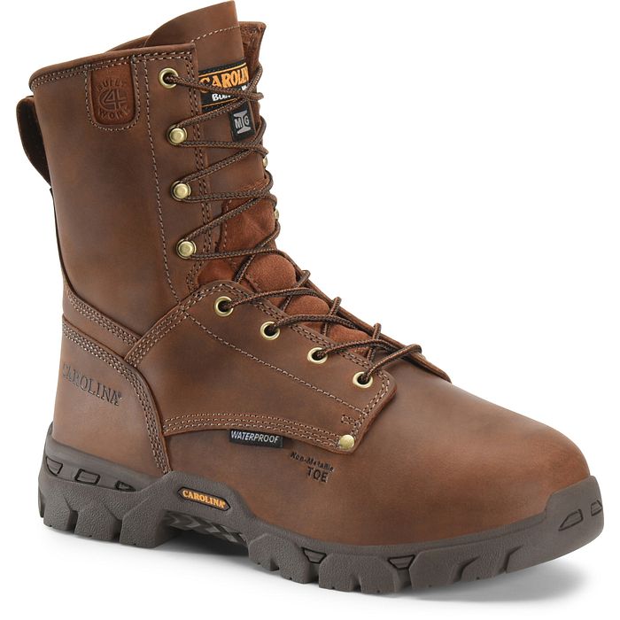 Carolina Men s Buster 8 Comp Toe WP Metguard Work Boot Brown CA9582