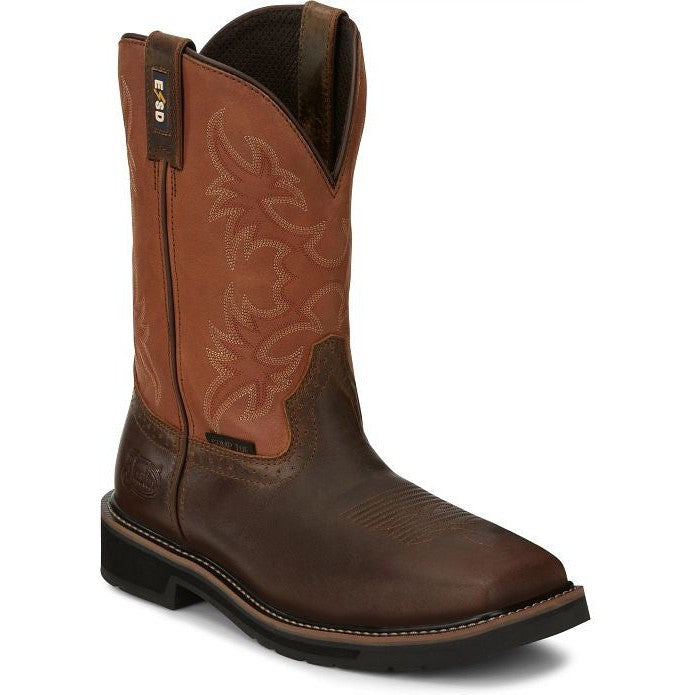 Justin boots miner shop leather work boots