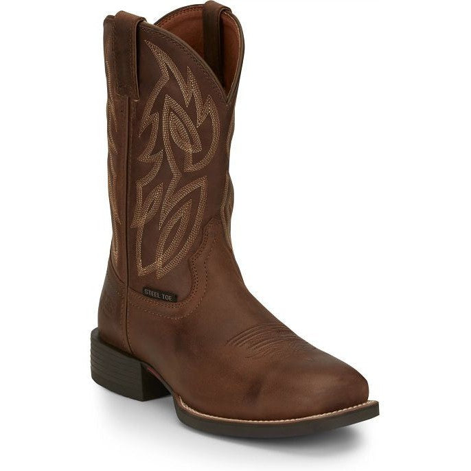 Justin men's premium wedge work boots online