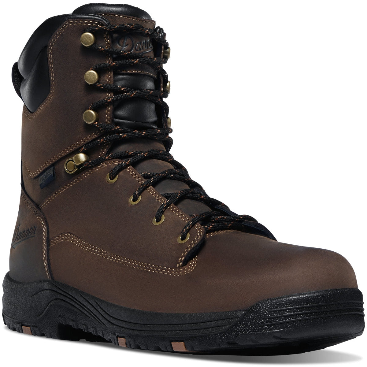 Danner Men s Riverside 8 Plain Toe WP Lace Up Work Boot Brown 194