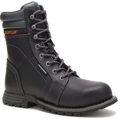 Cat Women s Echo Waterproof Steel Toe Work Boot Black 8 M