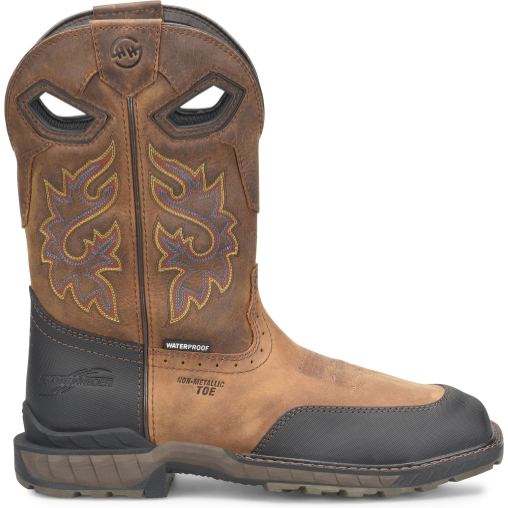 Double H Steel Toe Square Toe Roper Work Boots Brown