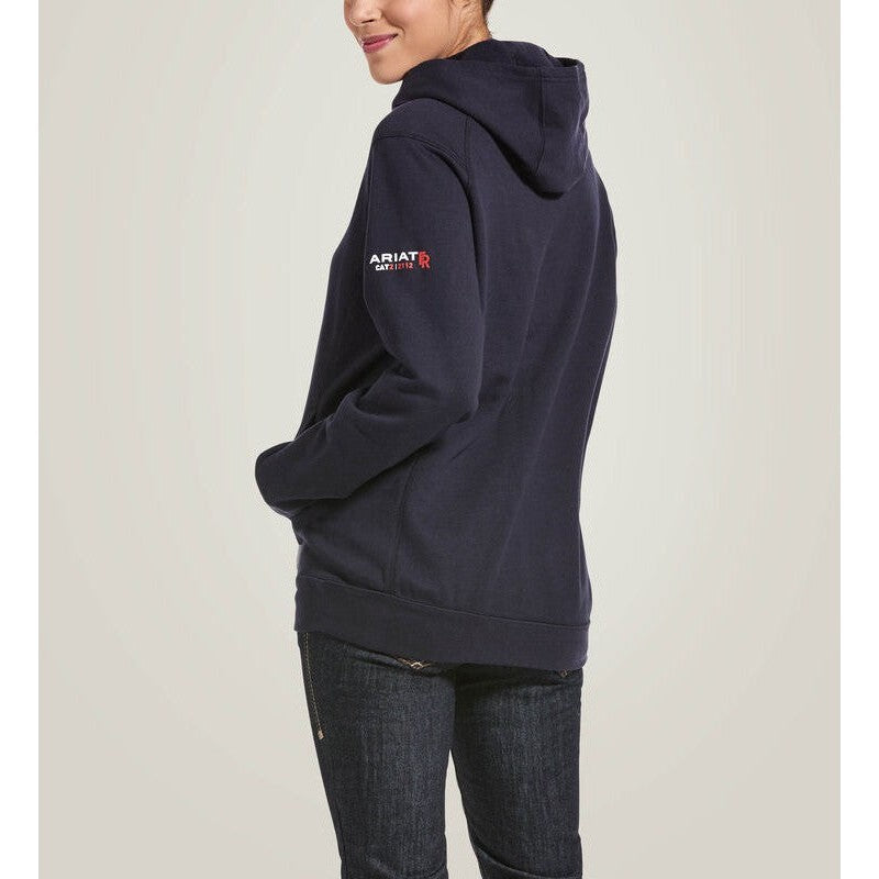 Ariat Women's Flame Resistant Rev Pullover Workwear Hoodie Navy - 10032833 - Overlook Boots