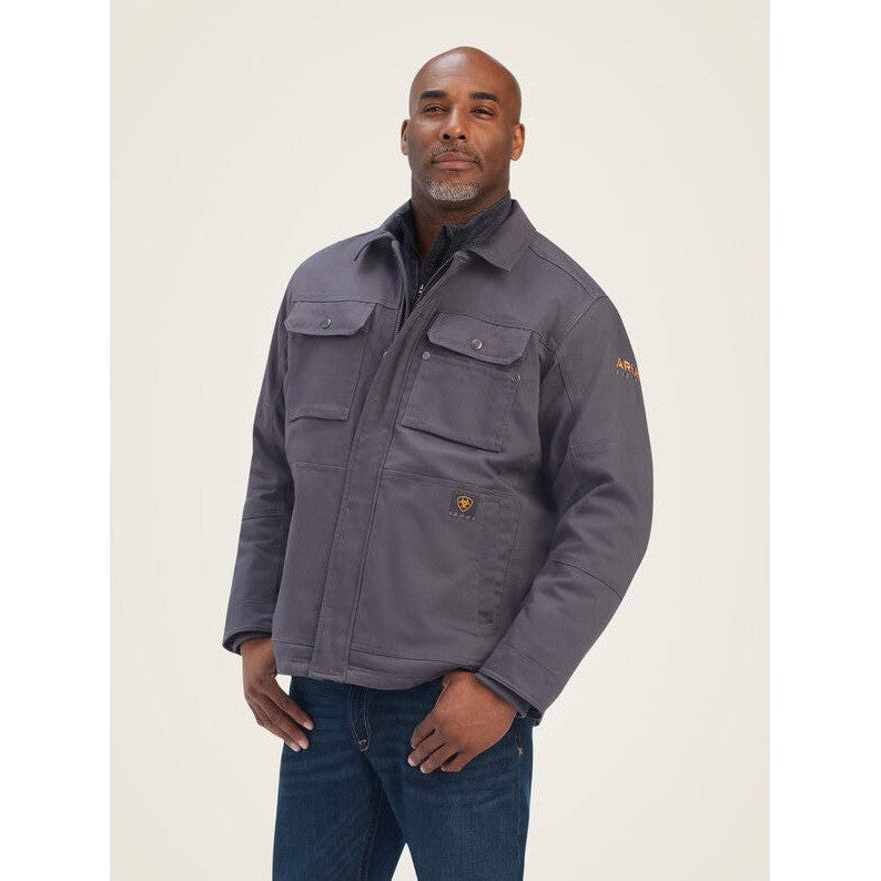 Ariat Men's Rebar DuraCanvas Sherpa-Lined Work Coat Grey - 10041505 Small / Rebar Grey / Standard - Overlook Boots