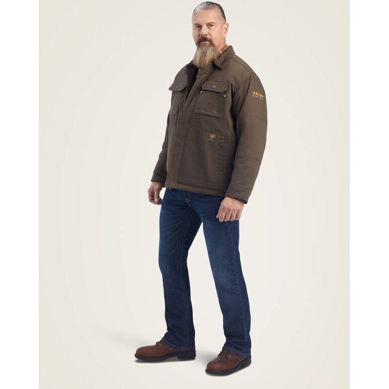 Ariat Men's Rebar DuraCanvas Sherpa-Lined Work Coat Wren - 10041506 - Overlook Boots