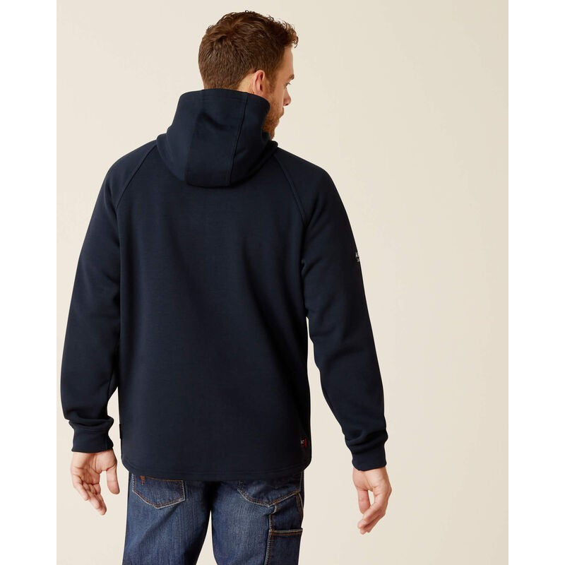 Ariat Men's Flame Resistant Primo Fleece 2.0 Water Repellent Hoodie Navy - 10053042 - Overlook Boots