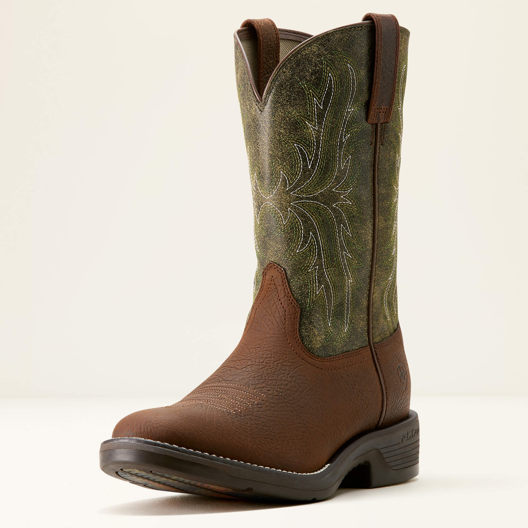 Ariat Men's Ridgeback Round Toe Cowboy Western Boot -Green- 10053575  - Overlook Boots