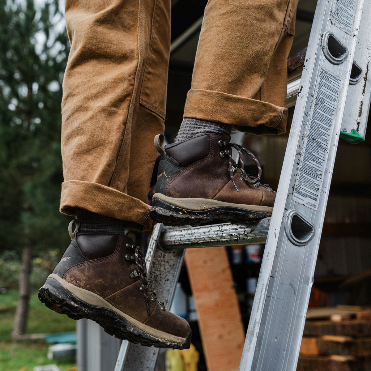 Danner Women's Sandy Ridge 4.5" Plain Toe Waterproof Work Boot -Brown- 11320  - Overlook Boots