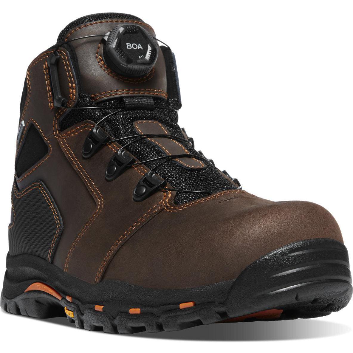 Danner Men's Vicious BOA 4.5" Comp Toe Waterproof Work Boot - Brown - 13800 7 / Medium / Brown - Overlook Boots