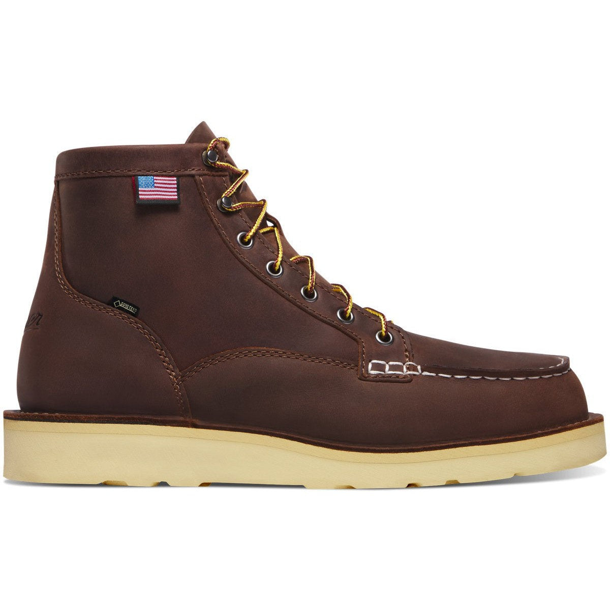 Danner Men's Bull Run GTX 6" Plain Toe WP Slip Resist Work Boot -Brown- 15588  - Overlook Boots