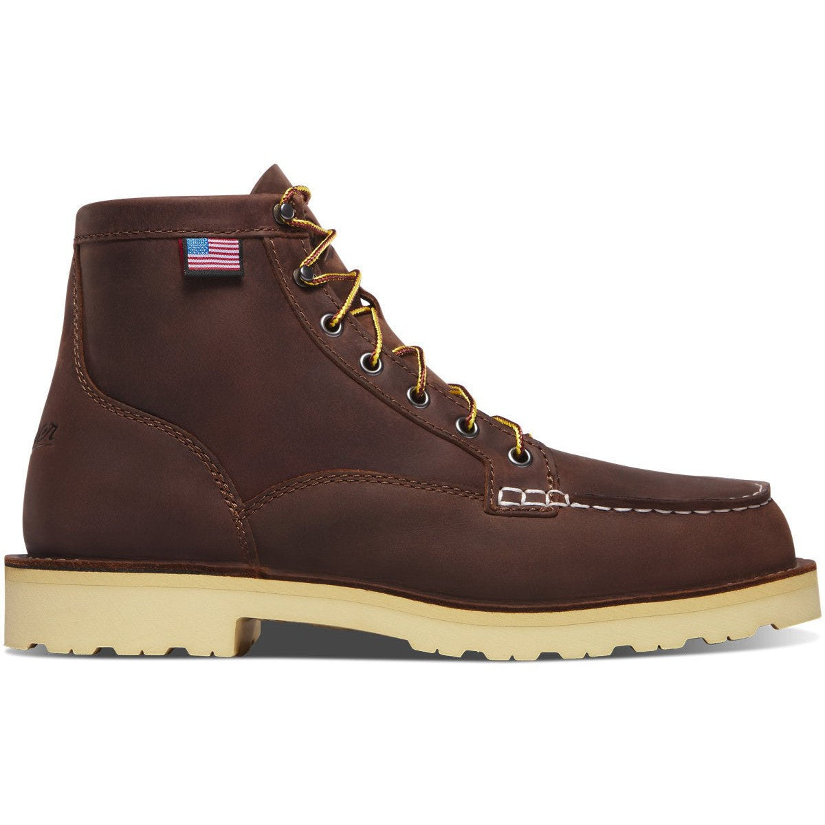 Danner Men's Bull Run 6" Moc Toe Work Boot -Brown- 15590 7 / Medium / Brown - Overlook Boots