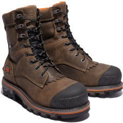 Timberland Pro Men's Boondock Logger Comp Toe WP Work Boot- Brown- TB1A29G9214 - Overlook Boots