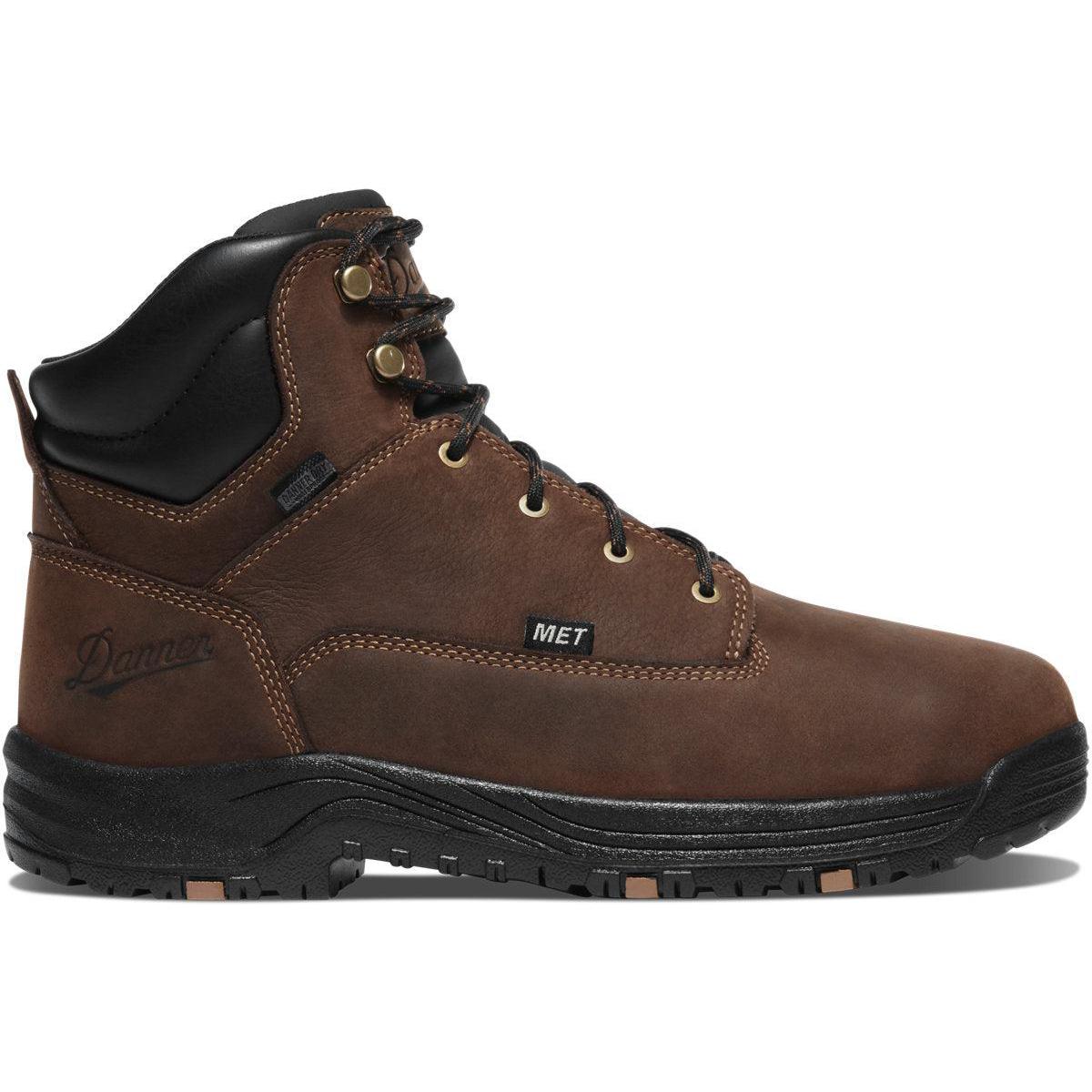 Danner Men's Caliper 6" Aluminum Toe Waterproof Metguard Work Boot - Brown - 19461 - Overlook Boots