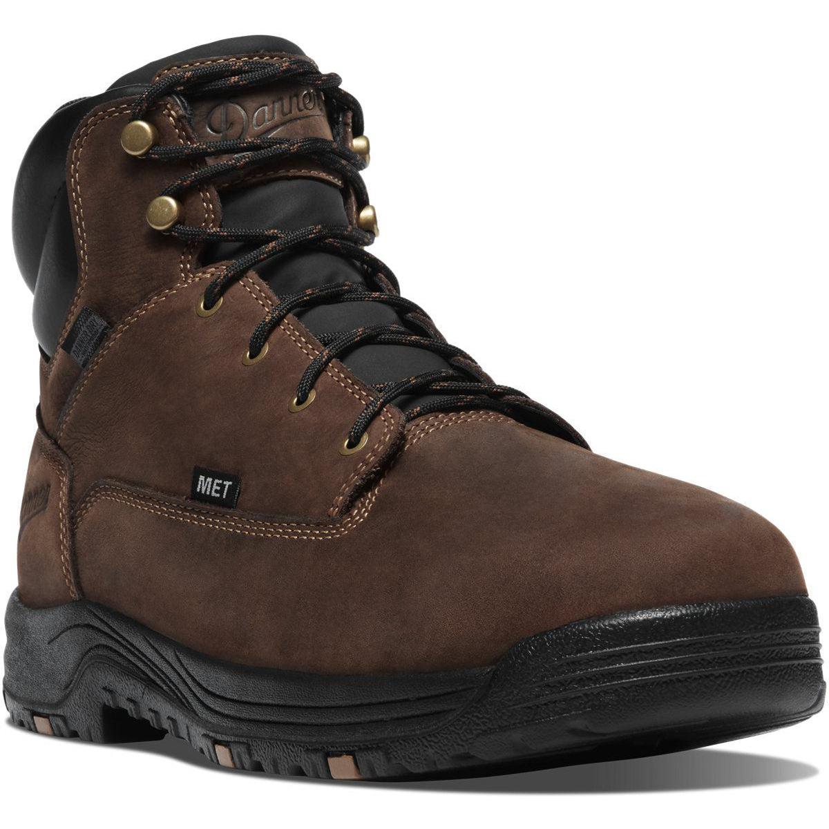 Danner Men's Caliper 6" Aluminum Toe Waterproof Metguard Work Boot - Brown - 19461 7 / Medium / Brown - Overlook Boots