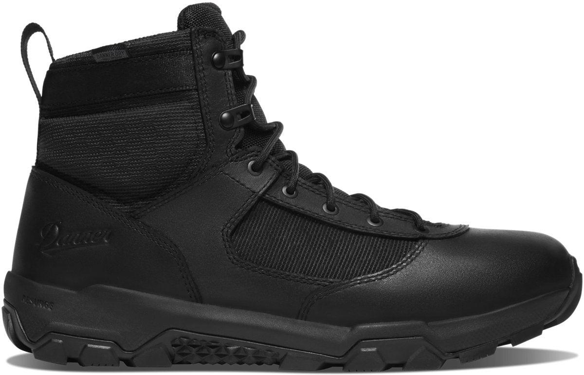 Danner Men's Sonic 6" Plain Toe Waterproof Side Zip Tactical Duty Work Boot - Black - 24430 - Overlook Boots