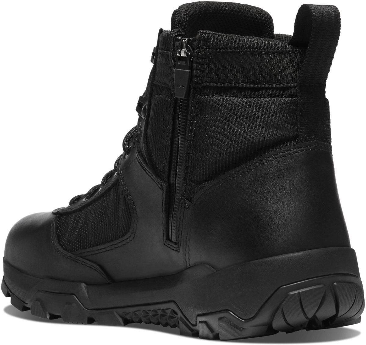 Danner Men's Sonic 6" Plain Toe Waterproof Side Zip Tactical Duty Work Boot - Black - 24430 - Overlook Boots