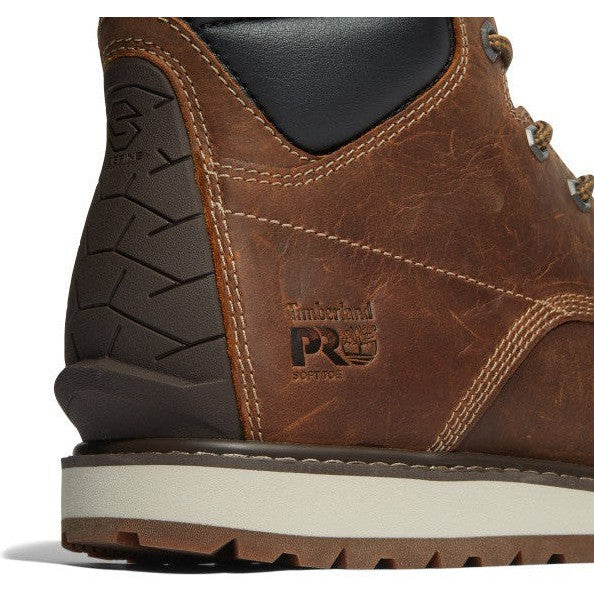 Timberland Pro Men's Irvine 6" Soft Toe Wedge Work Boot- Brown- TB1A42TY214  - Overlook Boots