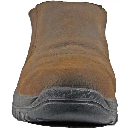 Hoss Men's Worker Composite Toe Slip Resistant Slip On Work Shoe - Brown 30402  - Overlook Boots