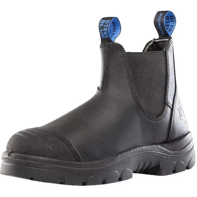 Steel Blue Men's Hobart Scuff Steel Toe Slip Resist Work Boot -Black- 812967  - Overlook Boots