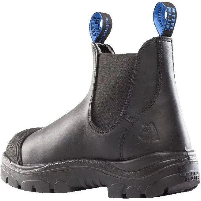 Steel Blue Men's Hobart Scuff Steel Toe Slip Resist Work Boot -Black- 812967  - Overlook Boots