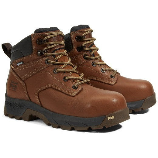 Timberland Pro Women's Titan EV 6" Comp Toe WP Work Boot- Brown- TB1A5P1A214 5.5 / Medium / Brown - Overlook Boots