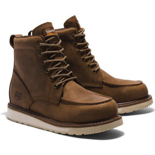 Timberland Pro Men's Wedge 6" Soft Toe Work Boot - Brown - TB1A5SXH214 7 / Medium / Brown - Overlook Boots