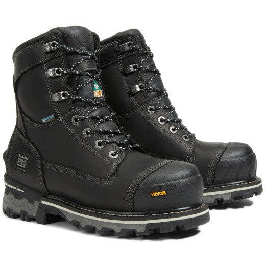 Timberland Pro Women's Boondock 8" Comp Toe WP PR 200G Work Boot- TB1A5R7K001 5.5 / Wide / Black - Overlook Boots