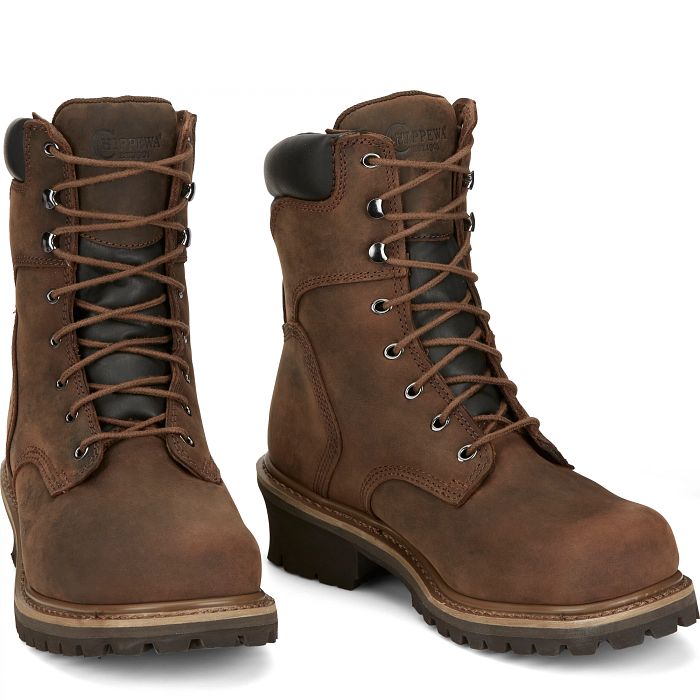 Chippewa Men's Hador 8" Steel Toe WP 400G Ins Logger Work Boot - 55025  - Overlook Boots