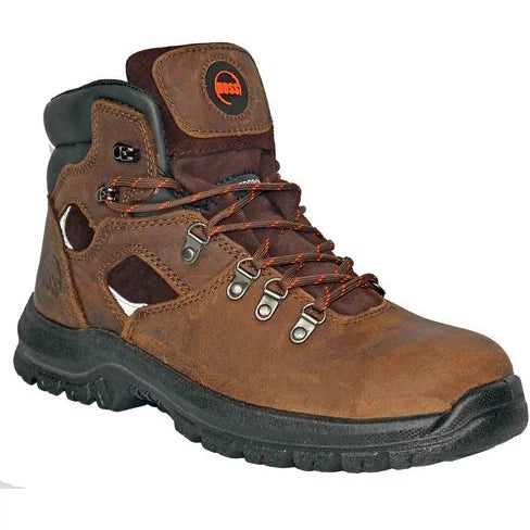 Hoss Men's Lorne 6" Steel Toe Waterproof Slip Resistant Work Boot - Brown 60421 7 / Medium / Brown - Overlook Boots