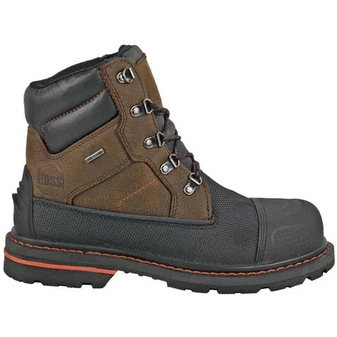 Hoss Men's K-Tough 6" Composite Toe Waterproof Puncture Resistant Duty Boot - Brown 62705  - Overlook Boots