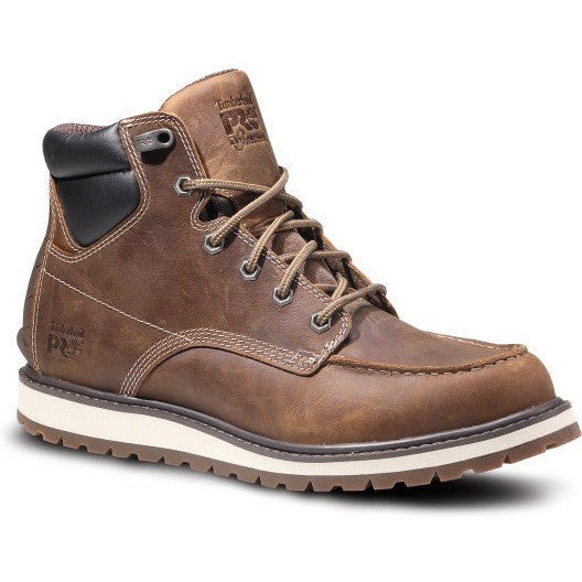 Timberland Pro Men's Irvine 6" Soft Toe Wedge Work Boot- Brown- TB1A42TY214  - Overlook Boots