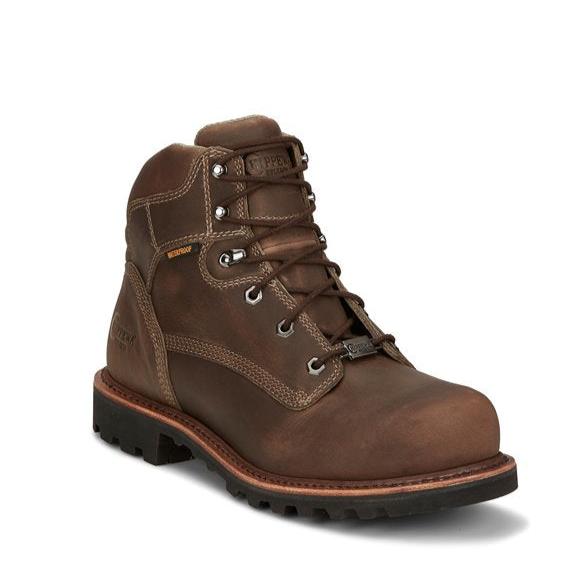 Chippewa Men's Bolville 6" Comp Toe WP Metguard Work Boot- Brown- 73201 8 / Medium / Brown - Overlook Boots