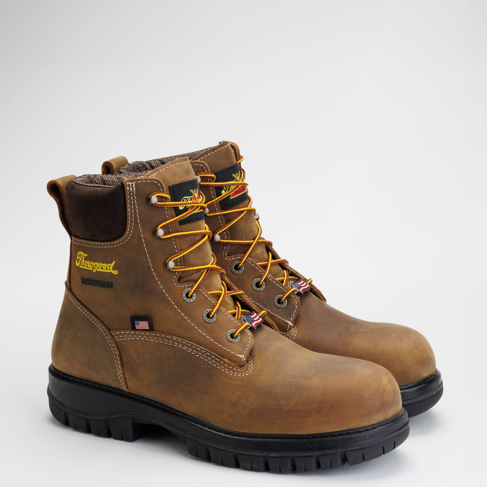 Thorogood Men's Genesis Series 6" Safety Toe WP Work Boot -Chestnut- 804-4149  - Overlook Boots