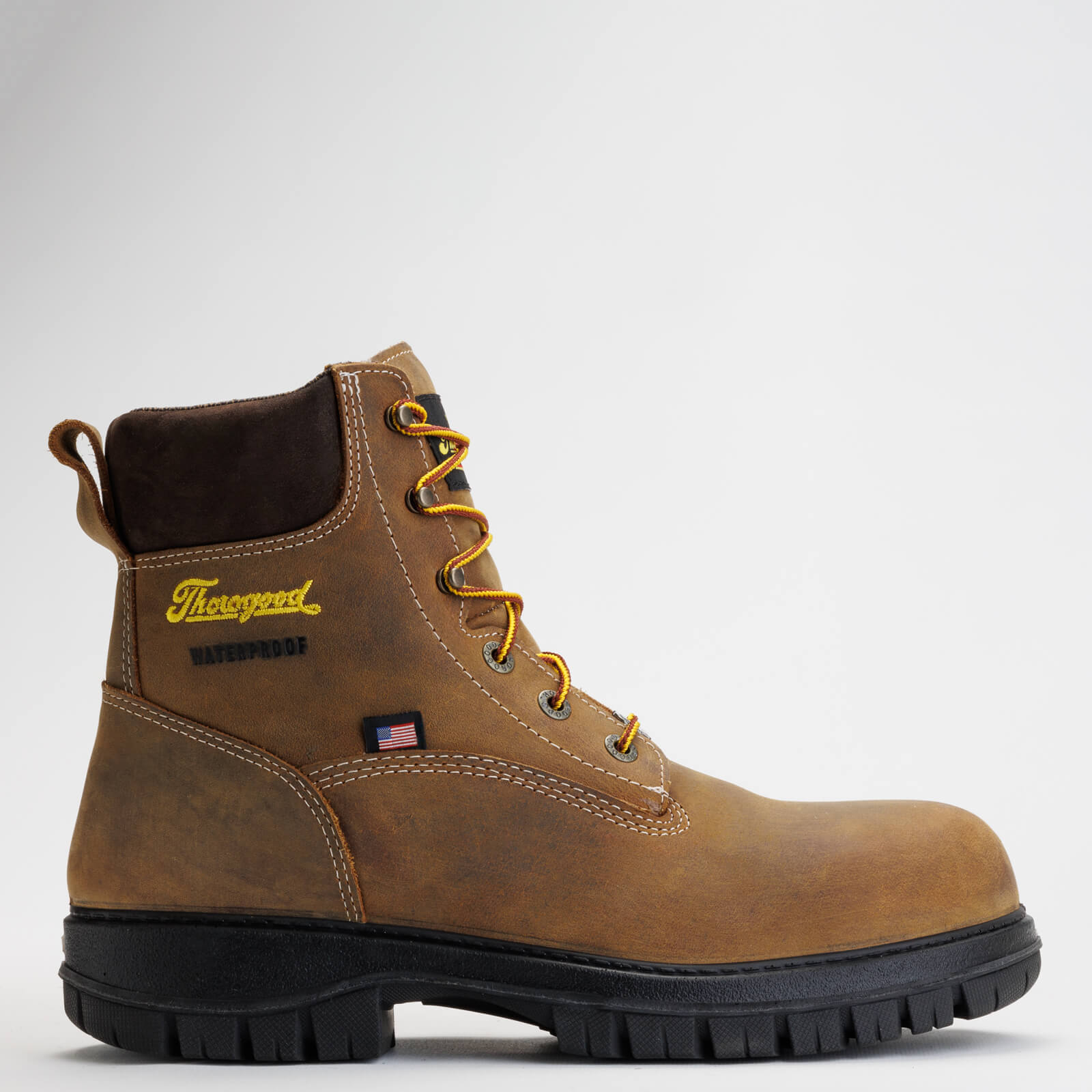 Thorogood Men s Genesis Series 6 Safety Toe WP Work Boot Chestnut 8