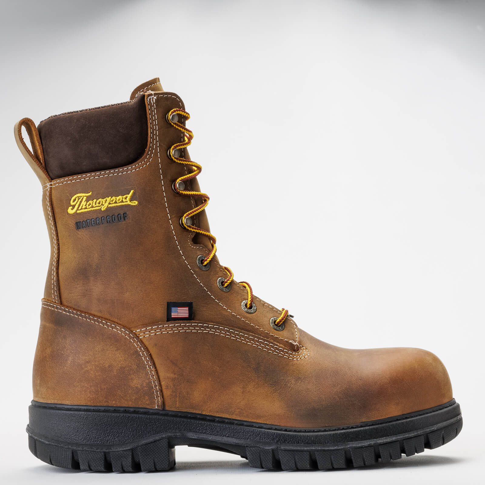 Thorogood Men's Genesis Series 8" Safety Toe WP Work Boot -Chestnut- 804-4259 7 / Medium / Chestnut - Overlook Boots