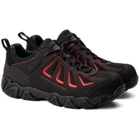 Thorogood Men's Crosstrex Series Oxford CT Hiker Work Shoe -Black/Red- 804-6001  - Overlook Boots