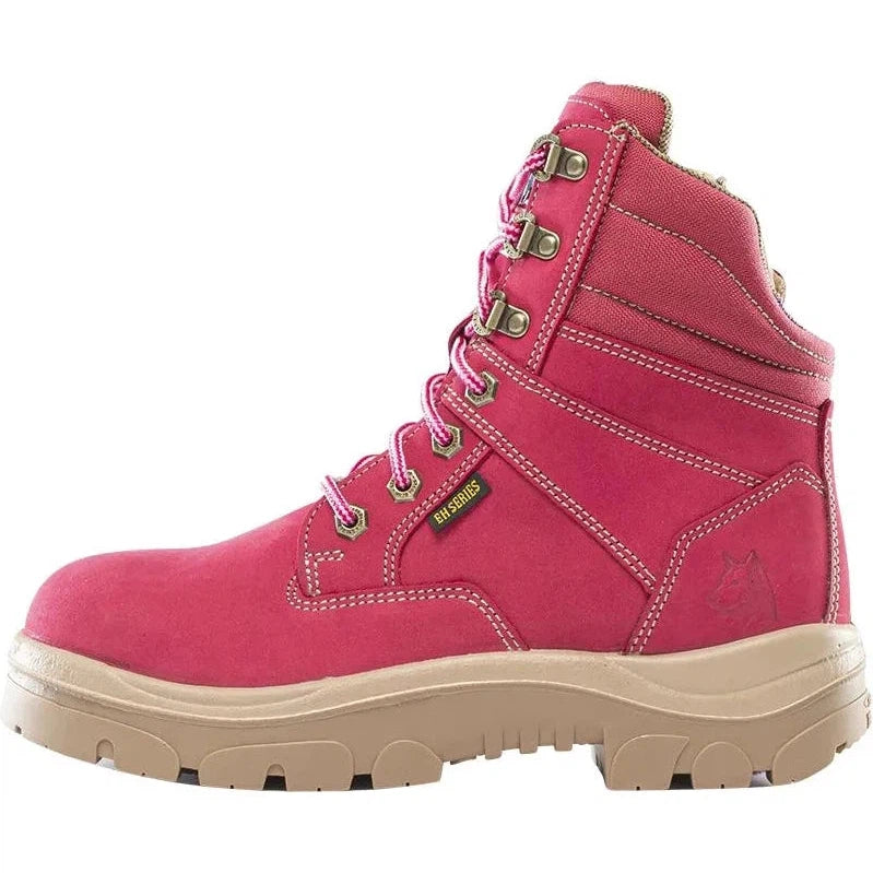 Steel Blue Women's Cross 6" Steel Toe WP Side Zip Work Boot -Pink- 812861  - Overlook Boots