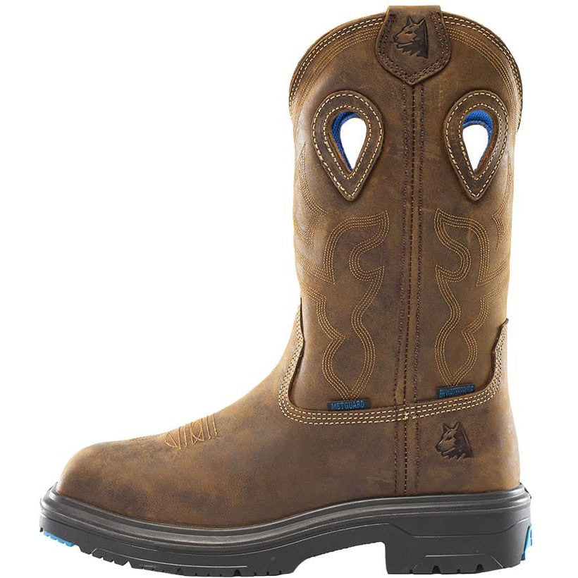 Steel Blue Men's Heeler Met Steel Toe WP Western Work Boot -Brown- 813904  - Overlook Boots