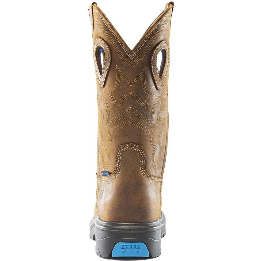 Steel Blue Men's Heeler Met Steel Toe WP Western Work Boot -Brown- 813904  - Overlook Boots