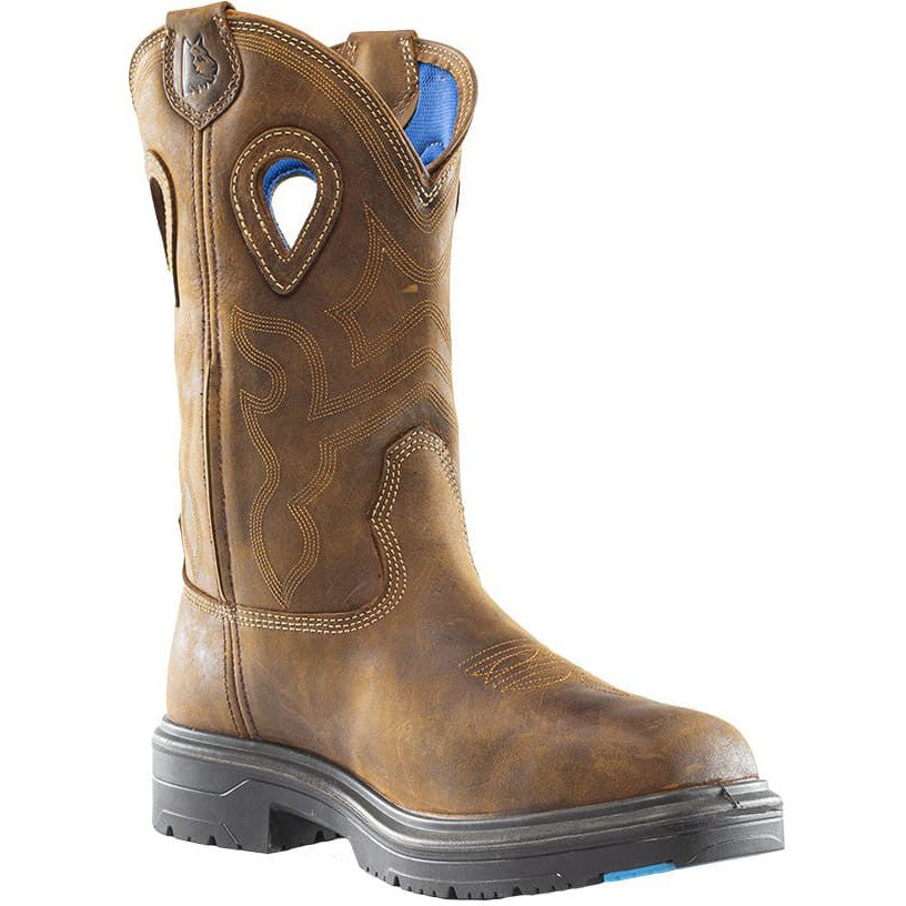 Steel Blue Men's Heeler Met Steel Toe WP Western Work Boot -Brown- 813904 7 / Medium / Brown - Overlook Boots