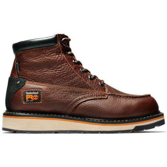 Timberland Pro Men's Gridworks 6" Soft Toe WP Work Boot- Brown- TB1A1KRQ214  - Overlook Boots