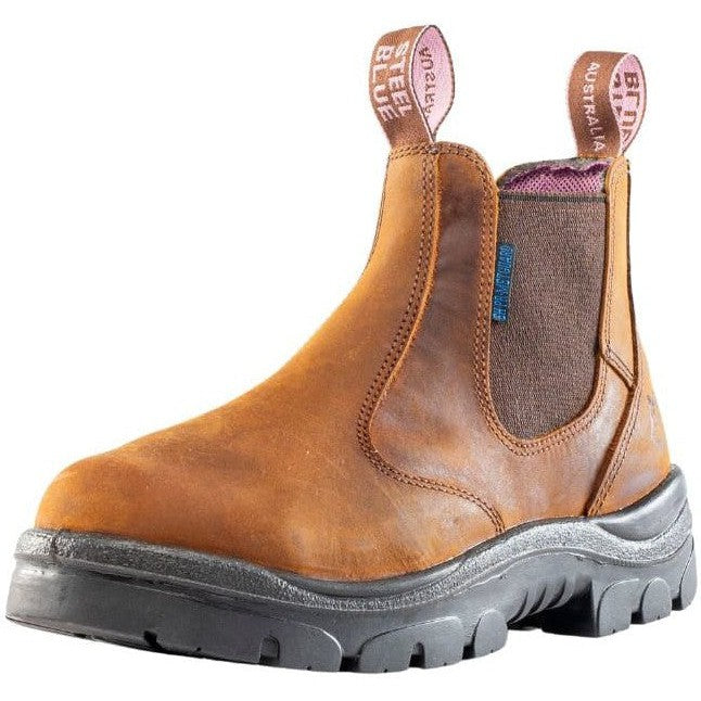 Steel Blue Women's Hobart Steel Toe WP Metguard Work Boot -Brown- 892854  - Overlook Boots