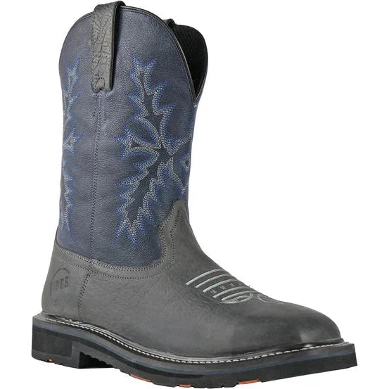 Hoss Men's Hunch Composite Toe Western Work Boot - Navy 92030 7 / Medium / Navy - Overlook Boots