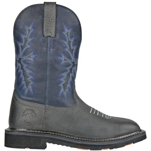 Hoss Men's Hunch Composite Toe Western Work Boot - Grey/Navy 92030 - Overlook Boots