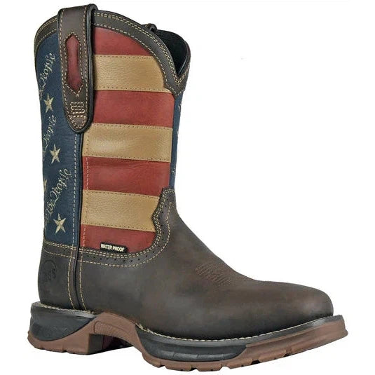 Hoss Men's We The People Comp Toe WP Western Work Boot- Brown- 94021 7 / Medium / Brown - Overlook Boots