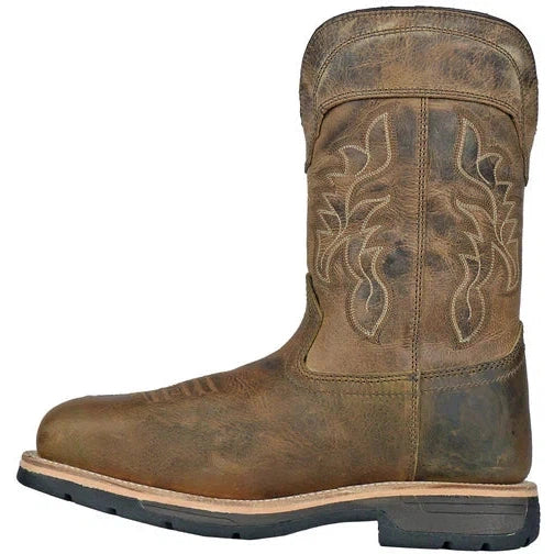 Hoss Men's Brisbee Comp Toe Waterproof Western Work Boot- Brown- 94050 - Overlook Boots