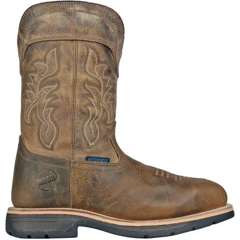 Hoss Men's Brisbee Comp Toe Waterproof Western Work Boot- Brown- 94050 - Overlook Boots